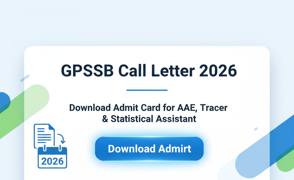 GPSSB Call Letter 2026