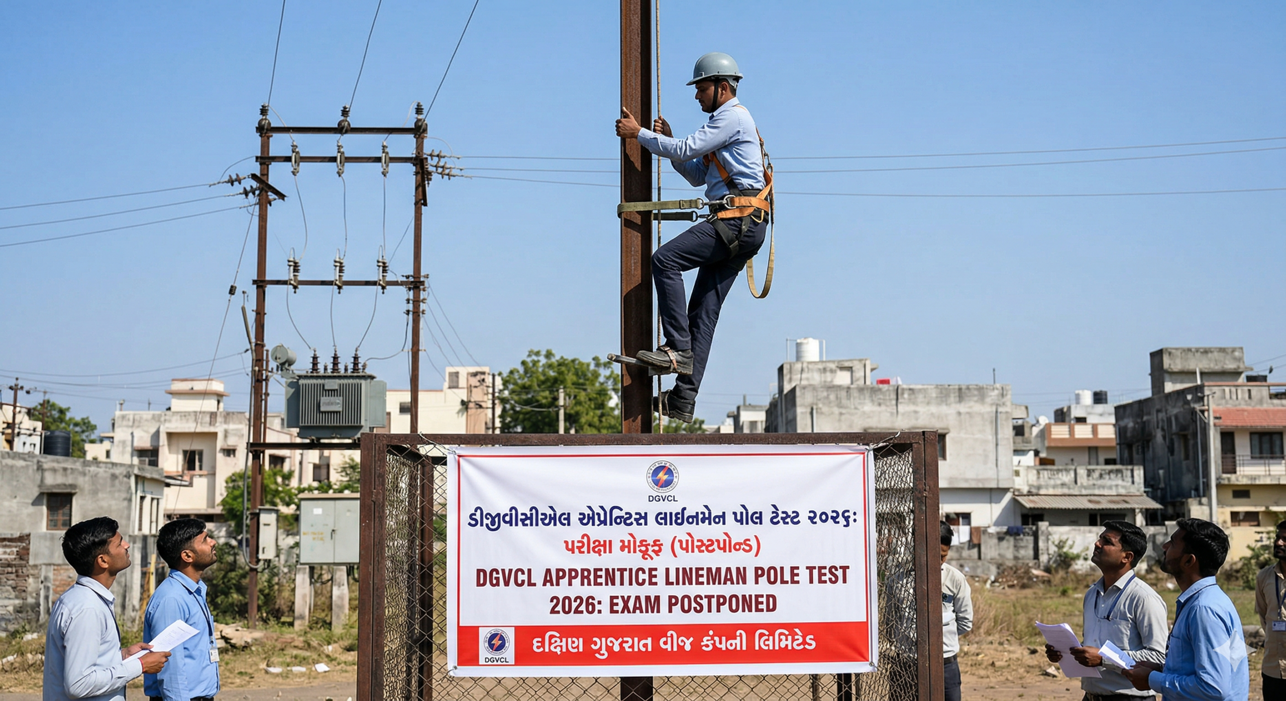 DGVCL Apprentice Lineman Pole Test Postponed 2026