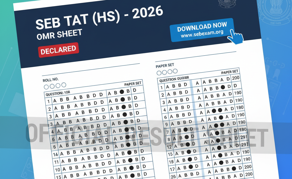 SEB TAT (HS) OMR Sheet 2026 Declared