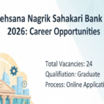 Mehsana Nagrik Sahakari Bank Recruitment 2026
