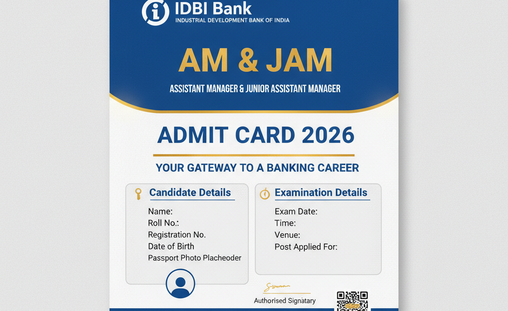 IDBI Bank AM & JAM Admit Card